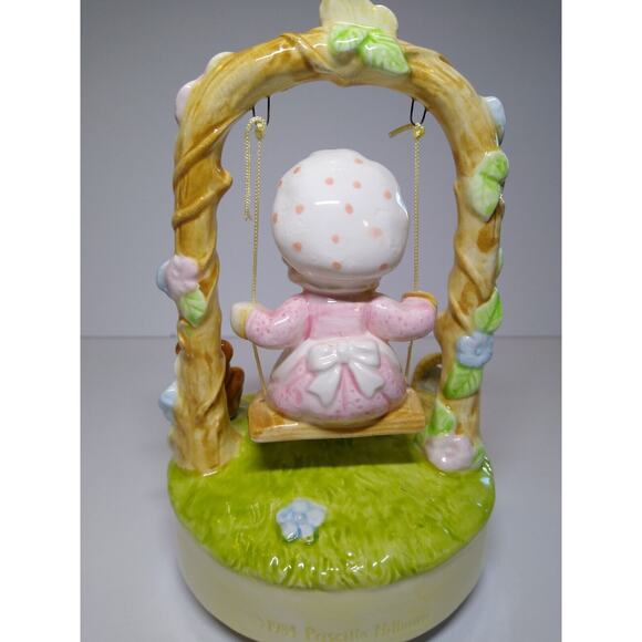 Summer Swing Priscilla Hillman Lil Mouse Porcelain Music Box Vintage 1984 Gorham - Picture 6 of 10